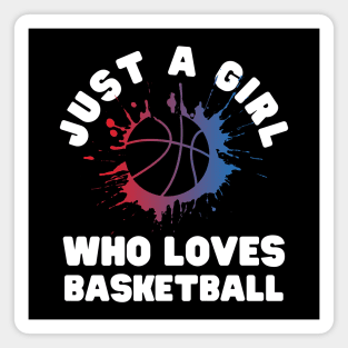 Just A Girl Who Loves Basketball Magnet